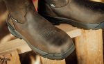 Men's CSA Flatland Pull-On Waterproof Work Boot INT MET (Carbon Toe)  |  Dark Brown/Black