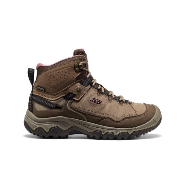 Women's Targhee IV Wide Waterproof Hiking Boot  |  Brindle/Nostalgia Rose