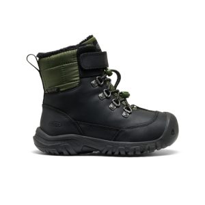 Little Kids' Kanibou Waterproof Winter Boot  |  Black/Bronze Green