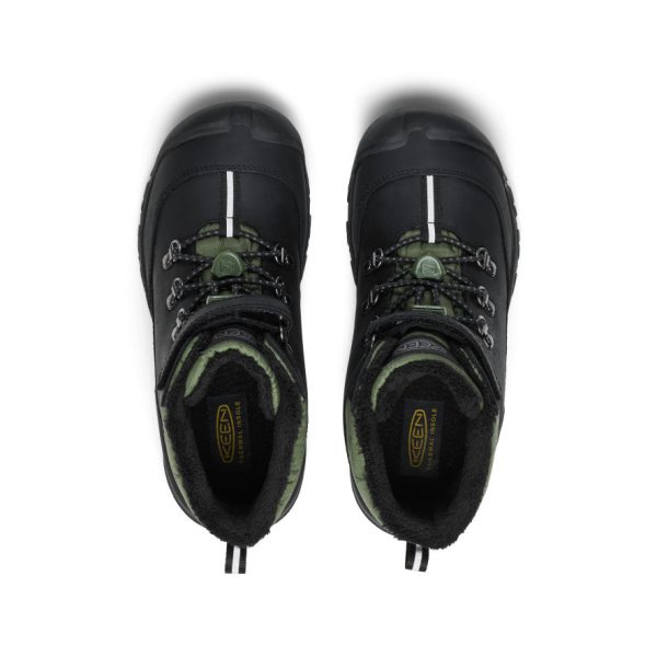 Big Kids' Kanibou Waterproof Winter Boot  |  Black/Bronze Green