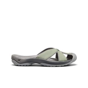 Women's Bali Leather Slide Sandal  |  Lily Pad/Steel Grey
