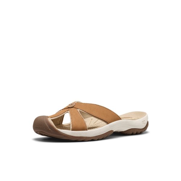 Women's Bali Leather Slide Sandal  |  Chipmunk/Birch