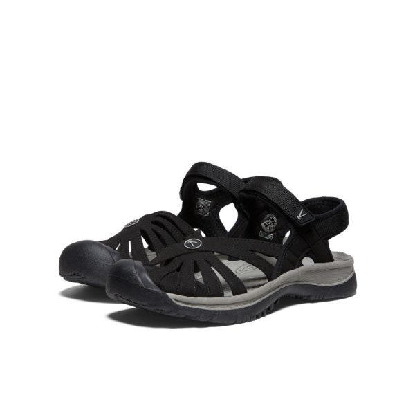 Women's Rose Sandal  |  Black/Neutral Gray