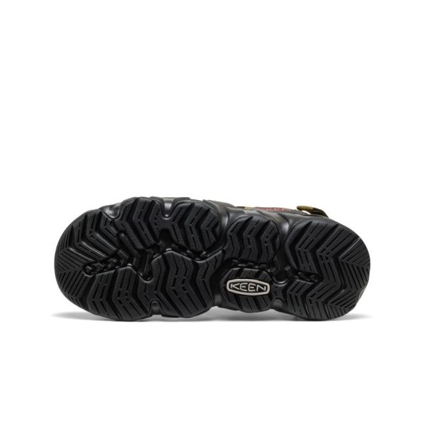 Men's Hyperport Fisherman Leather Sandal | Dark Olive/Black