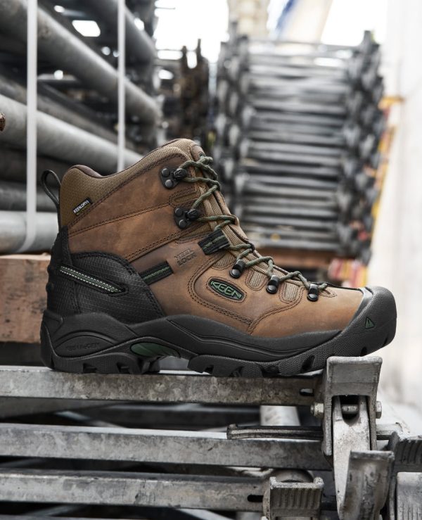 Men's Pittsburgh Energy 6 Waterproof Boot (Carbon Toe)  |  Cascade Brown/Greener Pastures
