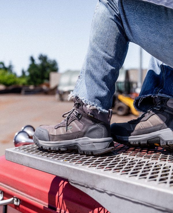 Women's Skokie Waterproof Work Boot (Carbon Toe)  |  Magnet/Black