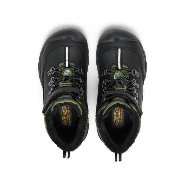 Little Kids' Kanibou Waterproof Winter Boot  |  Black/Bronze Green