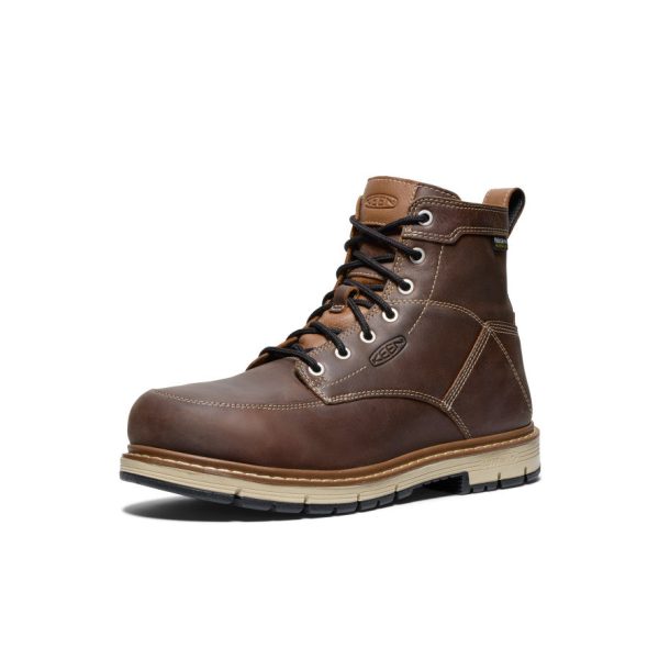 Men's San Jose 6 Waterproof 90° Heel Boot (Aluminum Toe)  |  Bison/Black