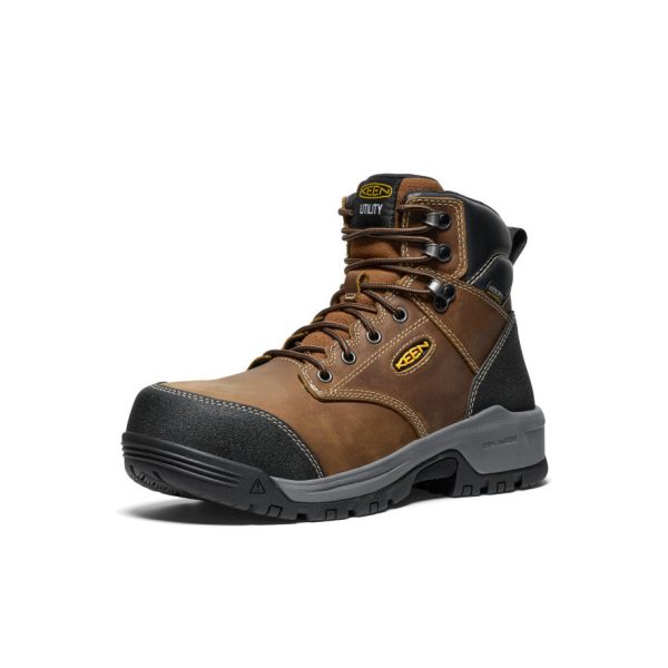 Men's CSA Evanston 6 Waterproof Boot (Carbon Toe)  |  Bison/Black
