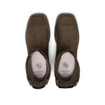 Men's CSA Flatland Pull-On Waterproof Work Boot INT MET (Carbon Toe)  |  Dark Brown/Black