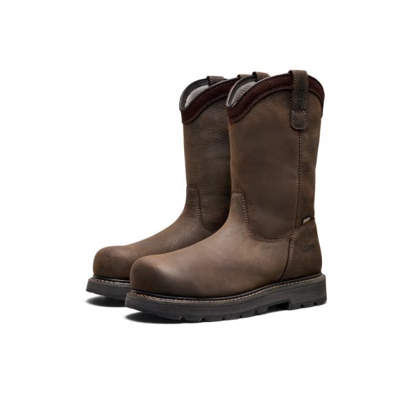 Men's Cincinnati Pull-On 90?? Heel Waterproof Work Boot (Carbon Toe)  |  Chocolate Brown/Black
