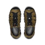 Men's Hyperport Fisherman Leather Sandal | Dark Olive/Black